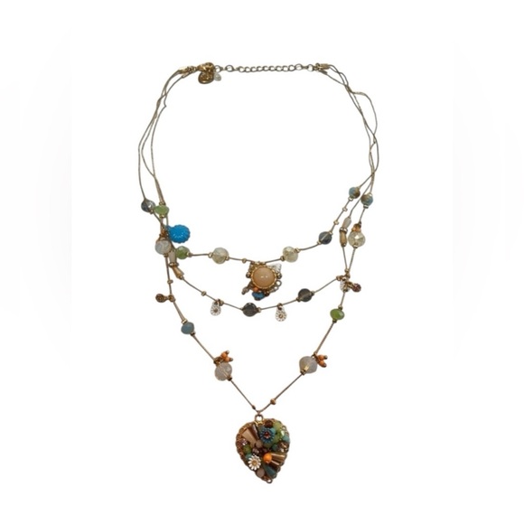 Betsey Johnson Bead & Heart Layered Necklace - Picture 3 of 4